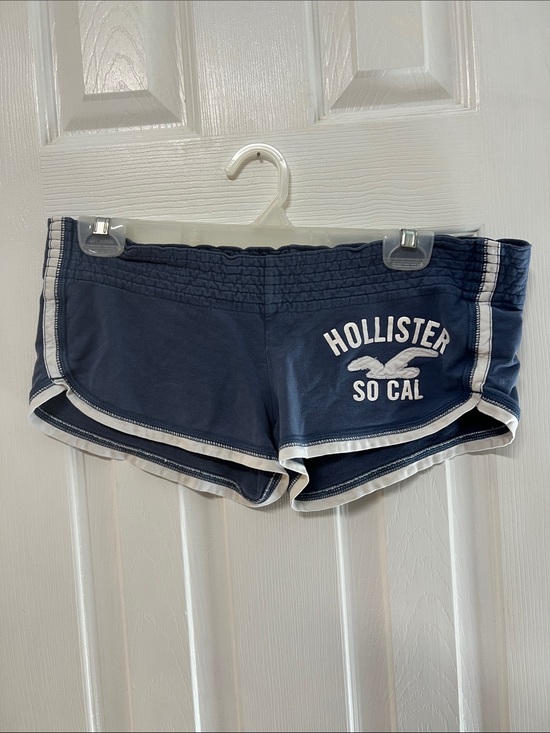 Hollister Pants - Hollister Y2K Navy Athletic Shorts with White Trim